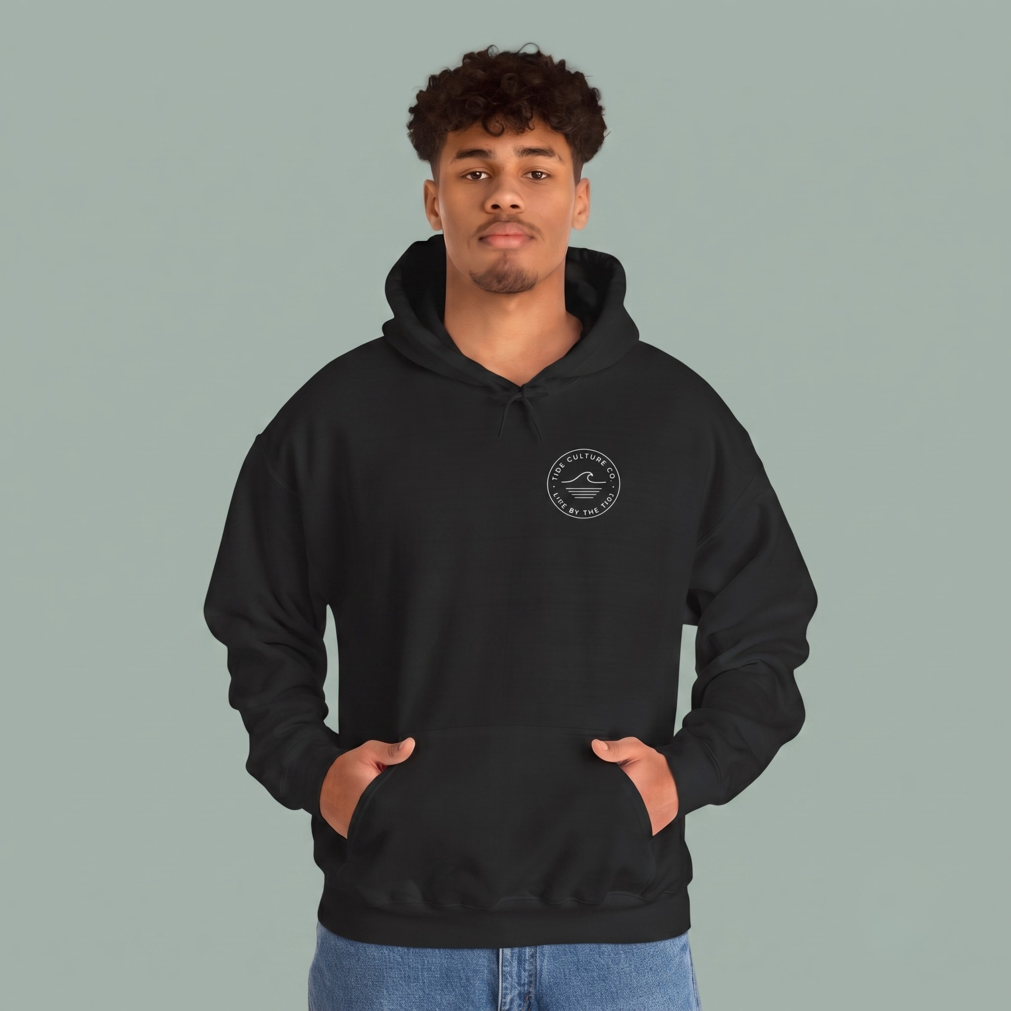 Hoodie 'Live by the Tide' Dark colors