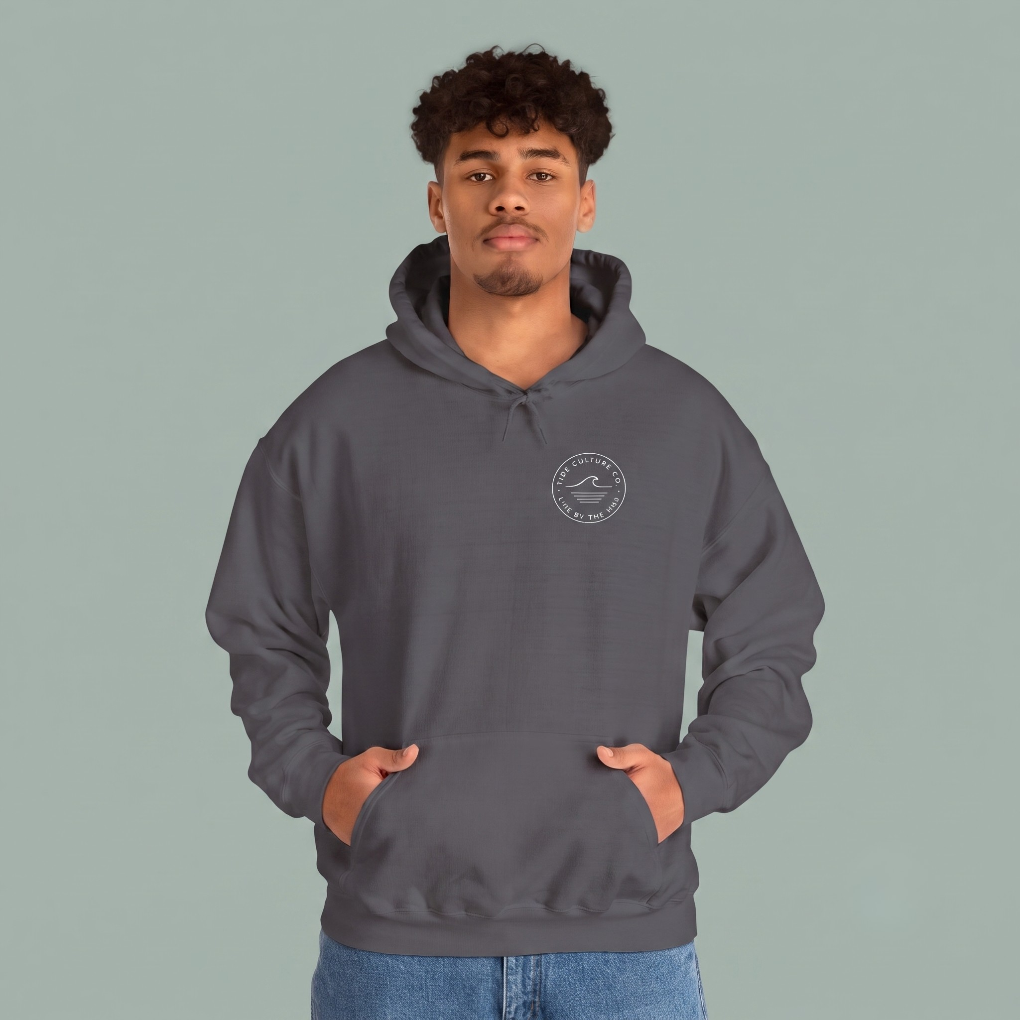 Hoodie 'Live by the Tide' Dark colors