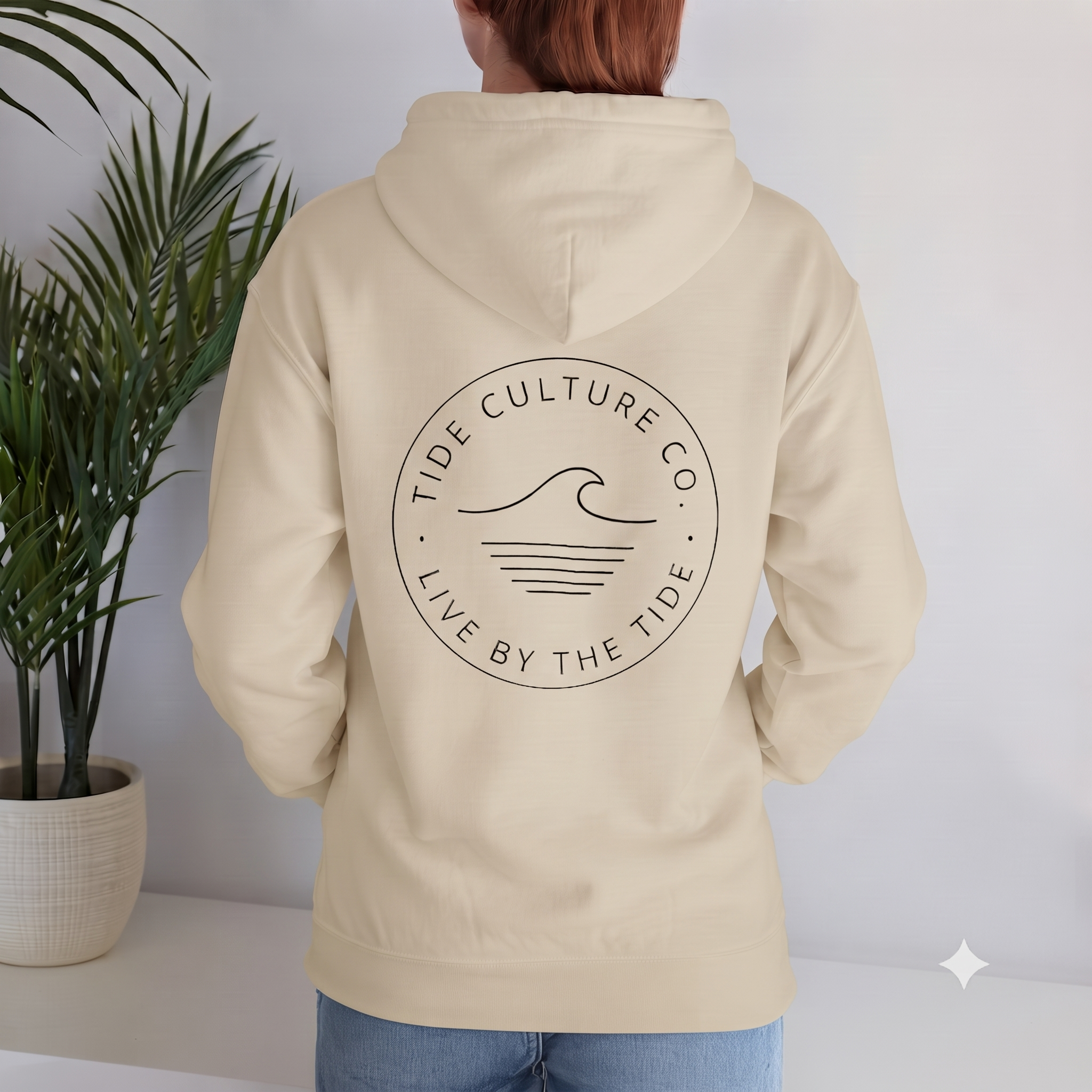 Hoodie 'Live by the Tide' Light colors