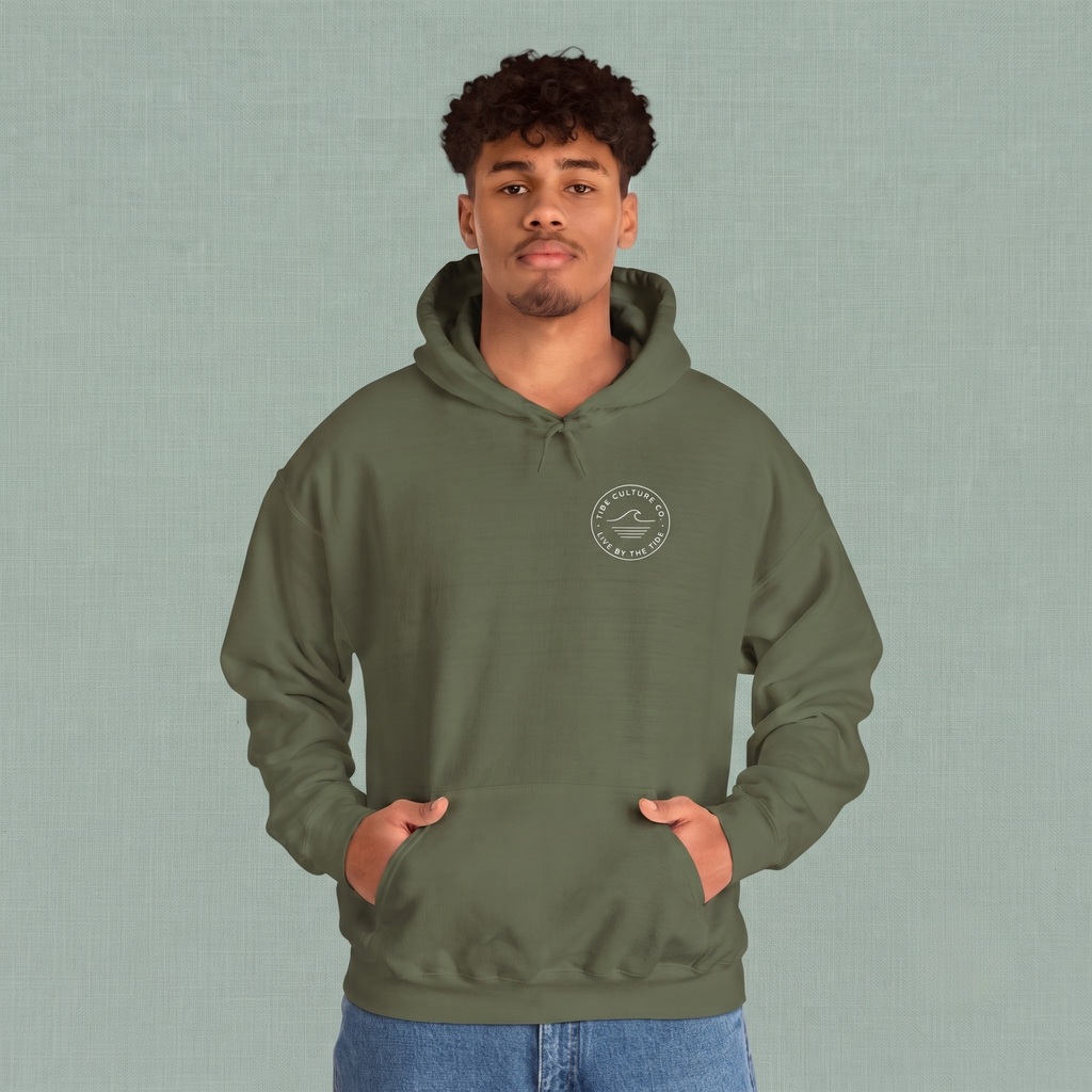 Hoodie 'Live by the Tide' Dark colors