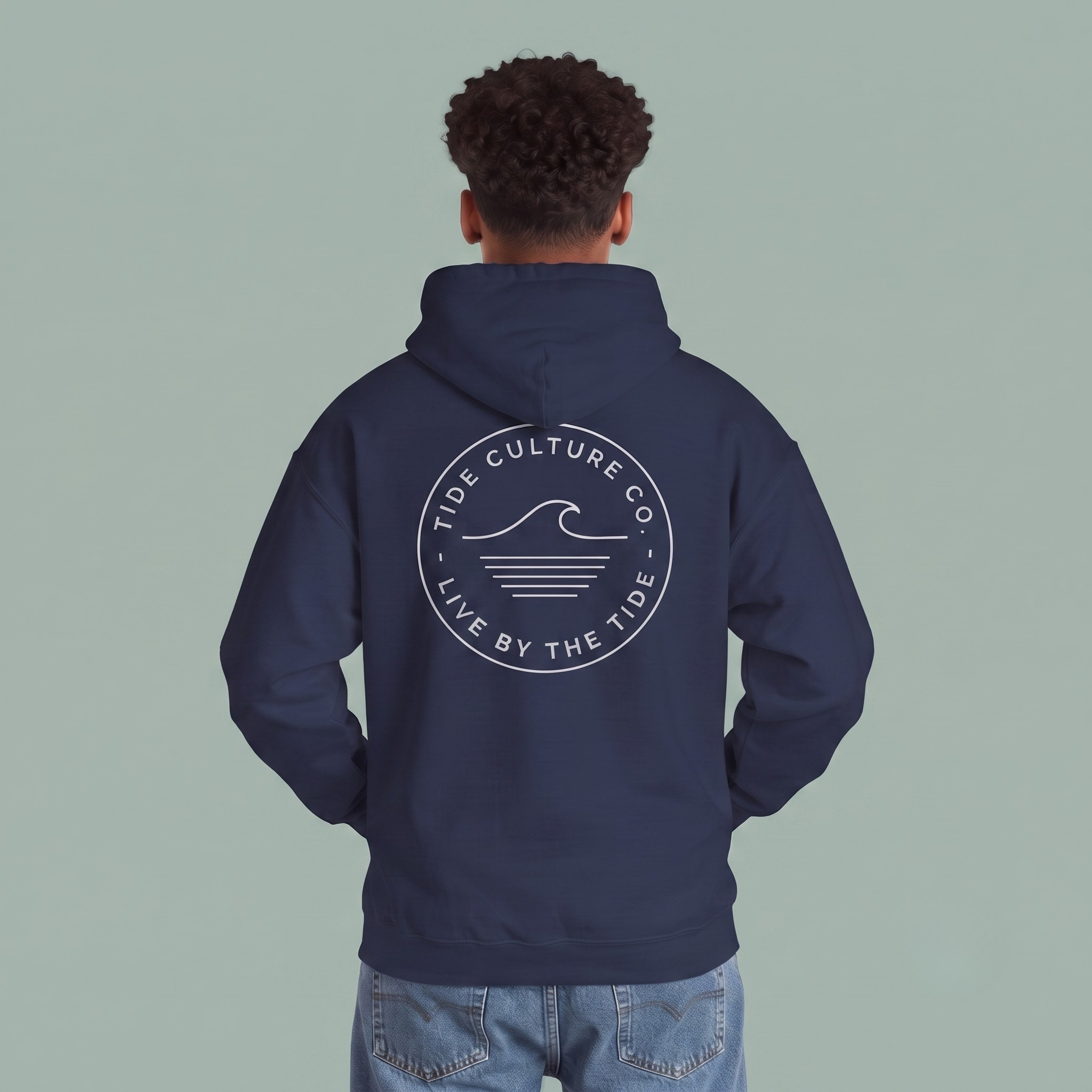 Hoodie 'Live by the Tide' Dark colors
