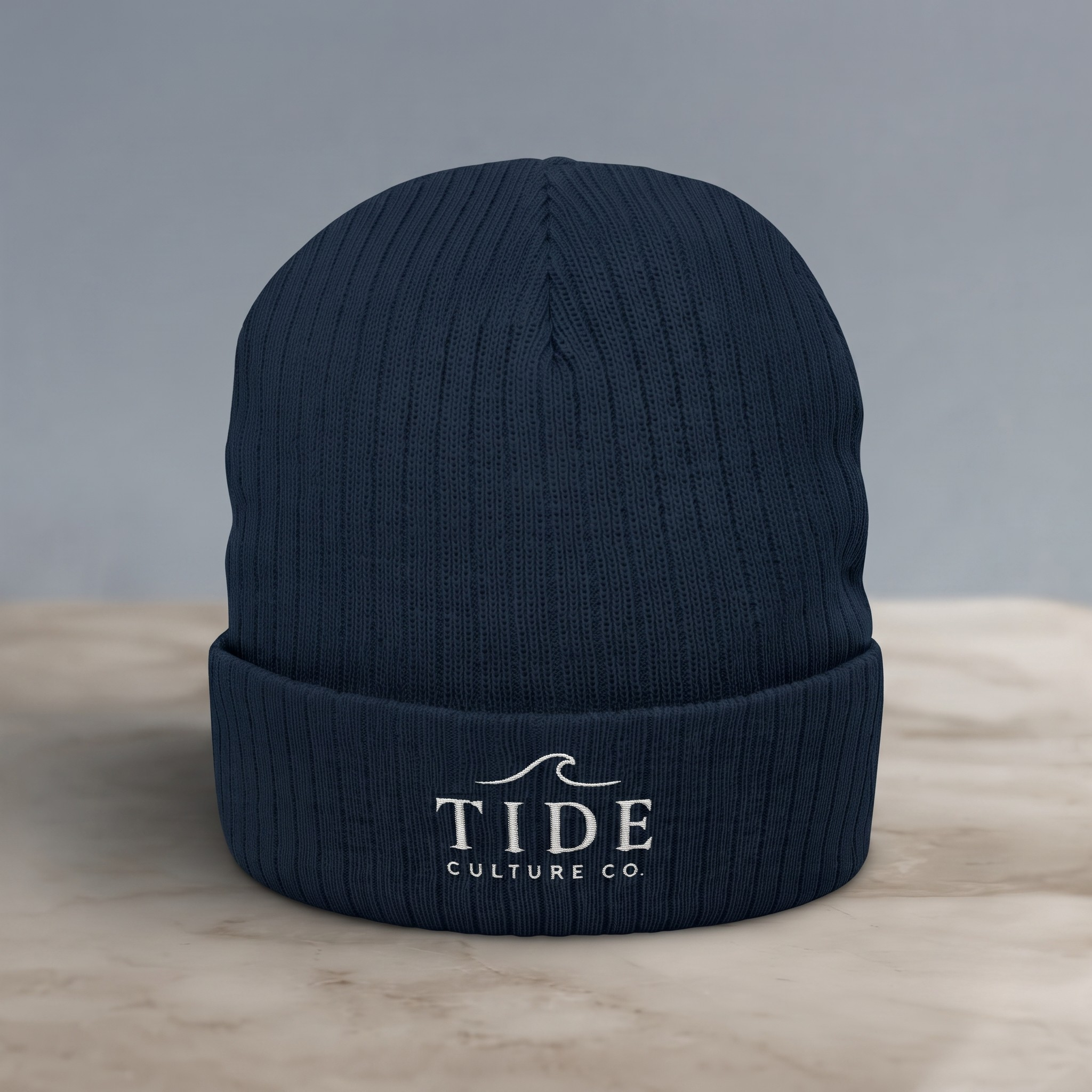 Tide Culture Co- Ribbed Knit Beanie Dark Colors